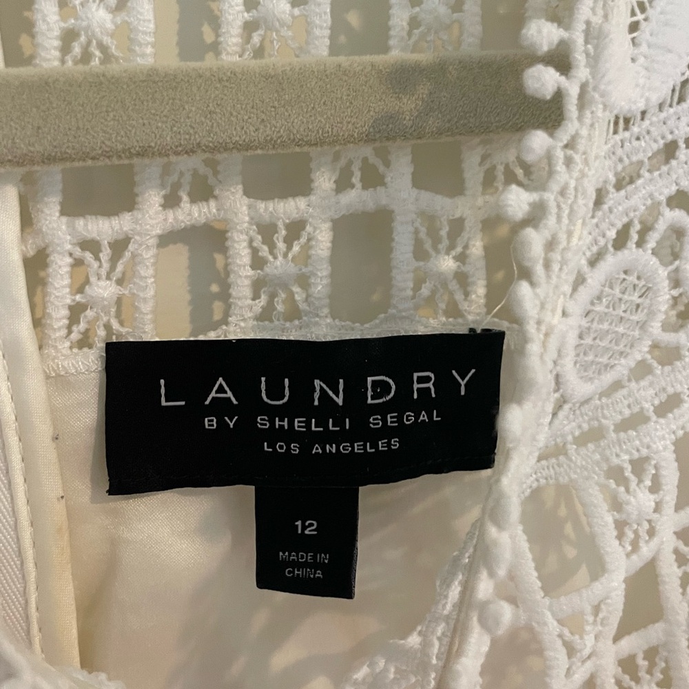 White Eyelet Dress (Like New, Worn Once) - Picture 4 of 5